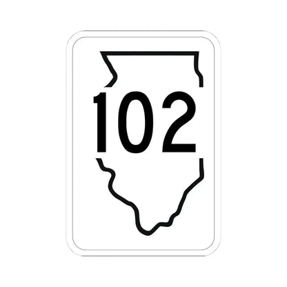 Illinois 102 1950 (Illinois) (Road Sign) STICKER Vinyl Kiss-Cut Decal 4 Inch White - The Sticker Space
