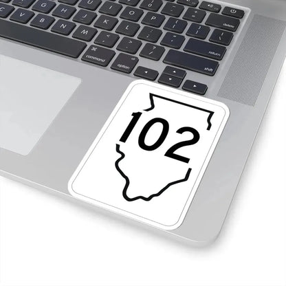 Illinois 102 1950 (Illinois) (Road Sign) STICKER Vinyl Kiss-Cut Decal - The Sticker Space