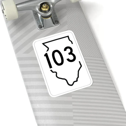 Illinois 103 1950 (Illinois) (Road Sign) STICKER Vinyl Kiss-Cut Decal - The Sticker Space