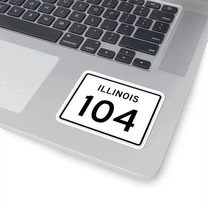 Illinois 104 (Illinois) (Road Sign) STICKER Vinyl Kiss-Cut Decal - The Sticker Space