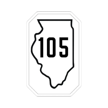 Illinois 105 1926 (Illinois) (Road Sign) STICKER Vinyl Kiss-Cut Decal 4 Inch White - The Sticker Space