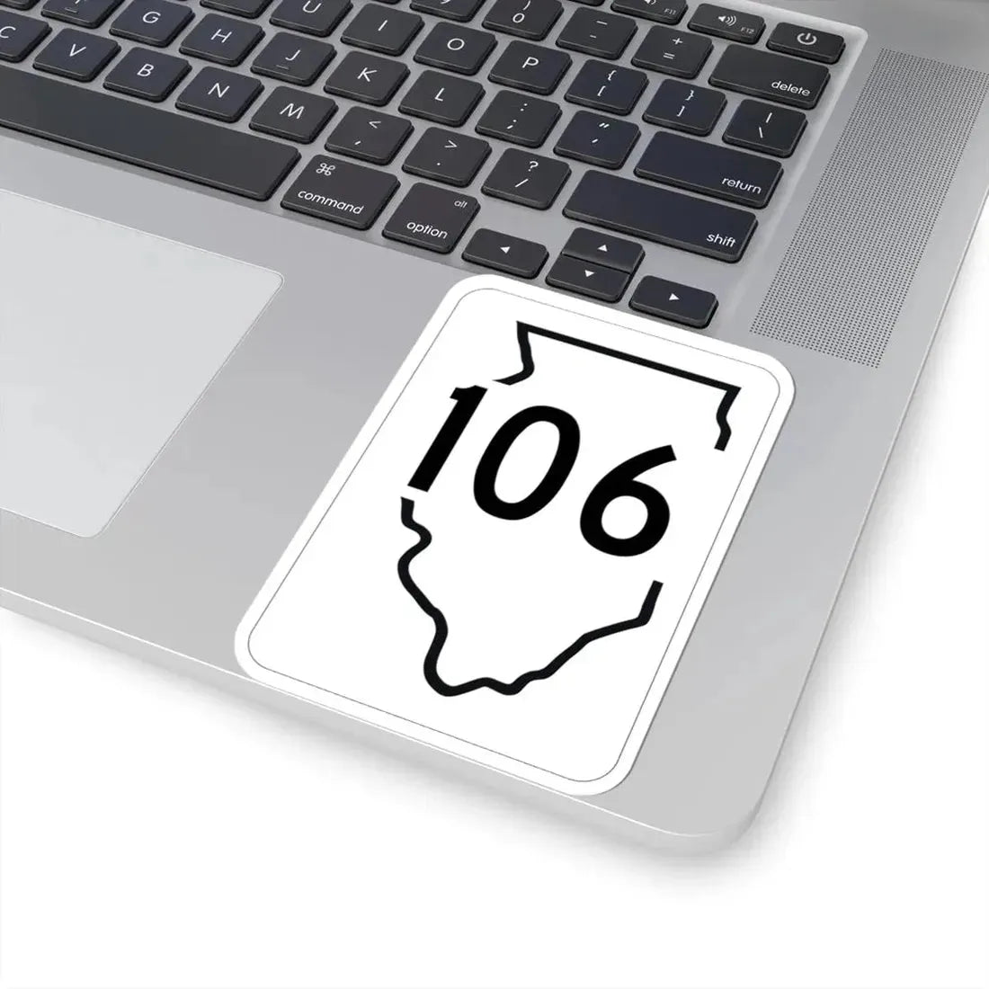 Illinois 106 1950 (Illinois) (Road Sign) STICKER Vinyl Kiss-Cut Decal - The Sticker Space