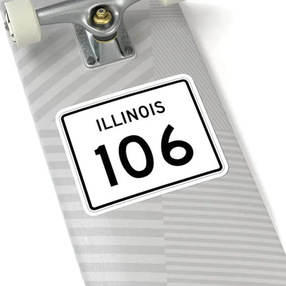 Illinois 106 (Illinois) (Road Sign) STICKER Vinyl Kiss-Cut Decal - The Sticker Space