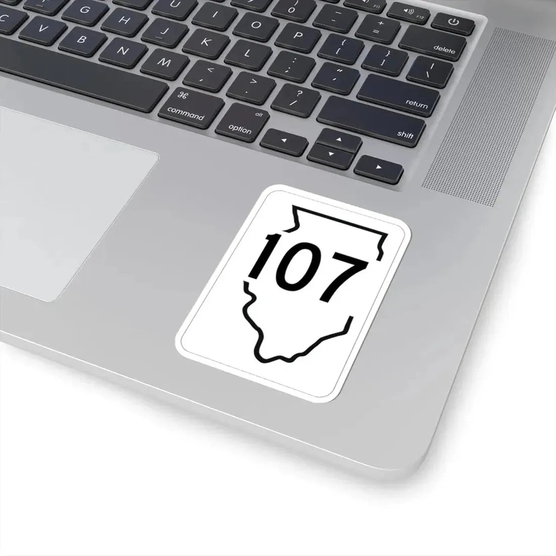 Illinois 107 1950 (Illinois) (Road Sign) STICKER Vinyl Kiss-Cut Decal - The Sticker Space