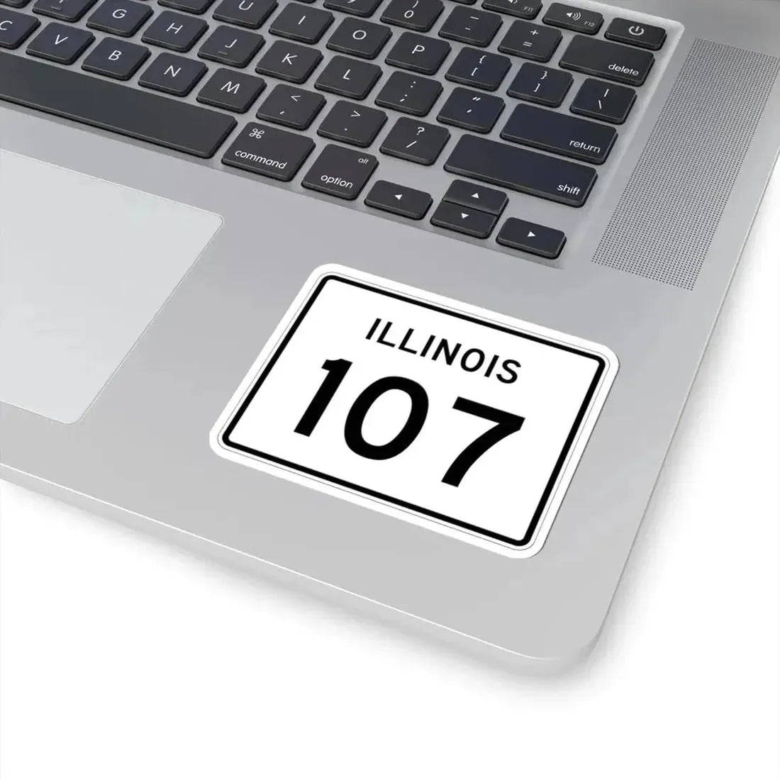 Illinois 107 (Illinois) (Road Sign) STICKER Vinyl Kiss-Cut Decal - The Sticker Space