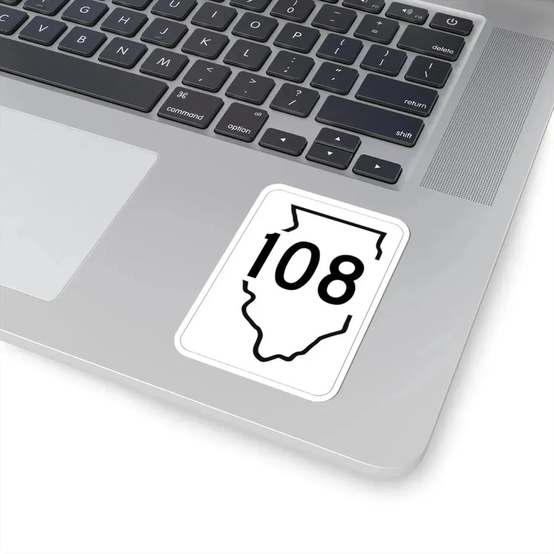 Illinois 108 1950 (Illinois) (Road Sign) STICKER Vinyl Kiss-Cut Decal - The Sticker Space