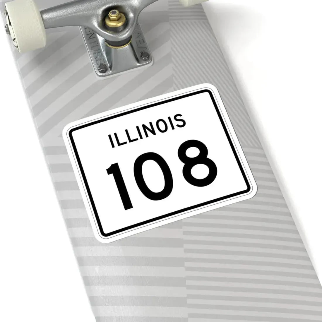 Illinois 108 (Illinois) (Road Sign) STICKER Vinyl Kiss-Cut Decal - The Sticker Space