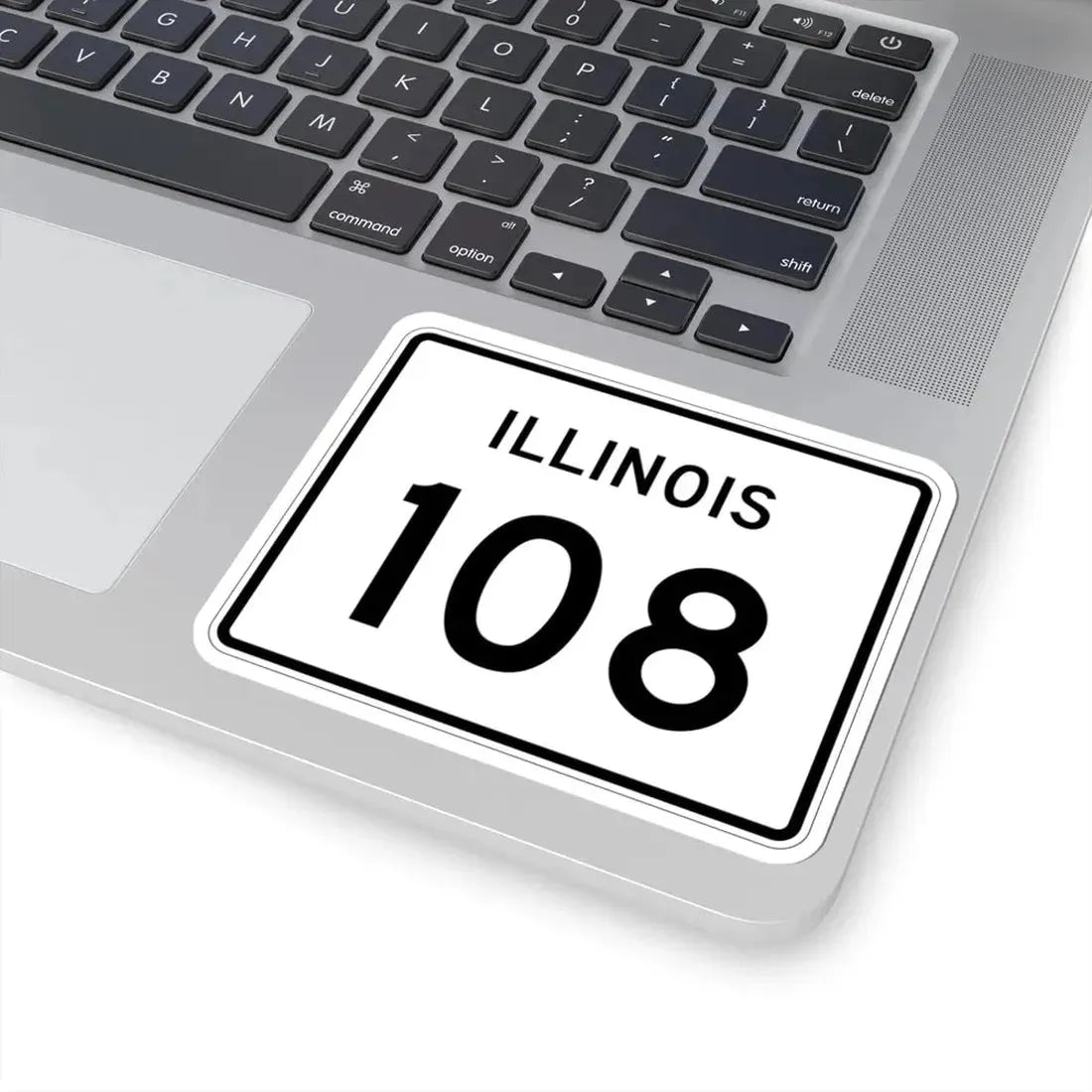 Illinois 108 (Illinois) (Road Sign) STICKER Vinyl Kiss-Cut Decal - The Sticker Space