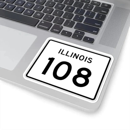 Illinois 108 (Illinois) (Road Sign) STICKER Vinyl Kiss-Cut Decal - The Sticker Space