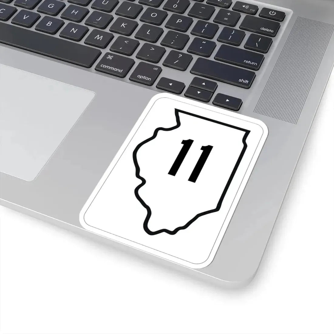 Illinois 11 1950 (Illinois) (Road Sign) STICKER Vinyl Kiss-Cut Decal - The Sticker Space