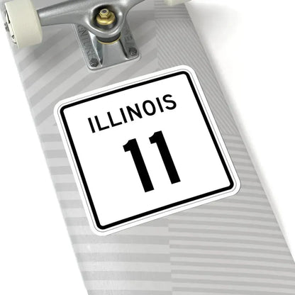 Illinois 11 (Illinois) (Road Sign) STICKER Vinyl Kiss-Cut Decal - The Sticker Space