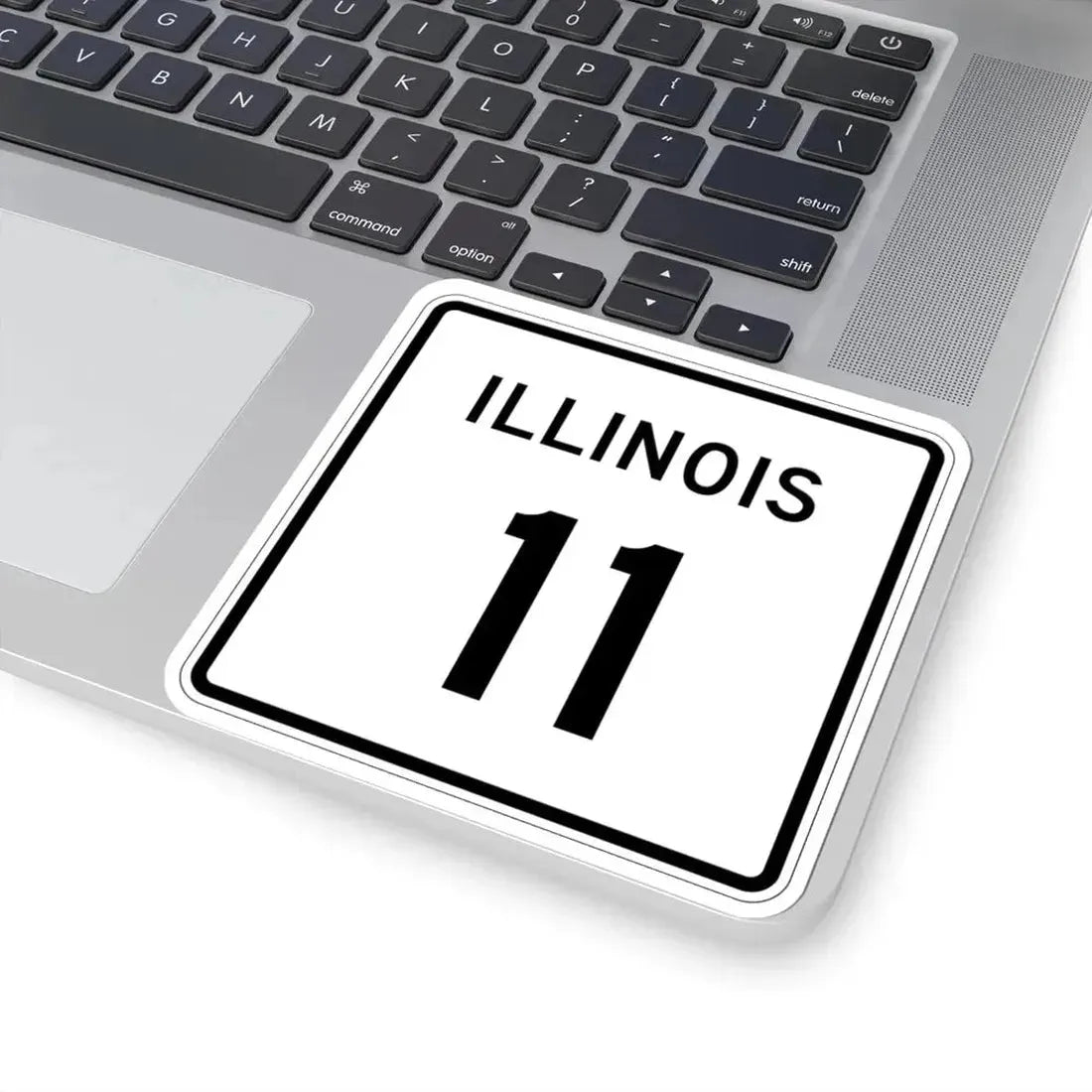 Illinois 11 (Illinois) (Road Sign) STICKER Vinyl Kiss-Cut Decal - The Sticker Space