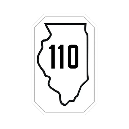 Illinois 110 1926 (Illinois) (Road Sign) STICKER Vinyl Kiss-Cut Decal 2 Inch White - The Sticker Space