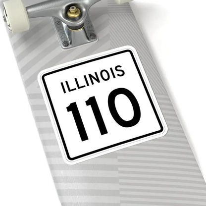 Illinois 110 (Illinois) (Road Sign) STICKER Vinyl Kiss-Cut Decal - The Sticker Space