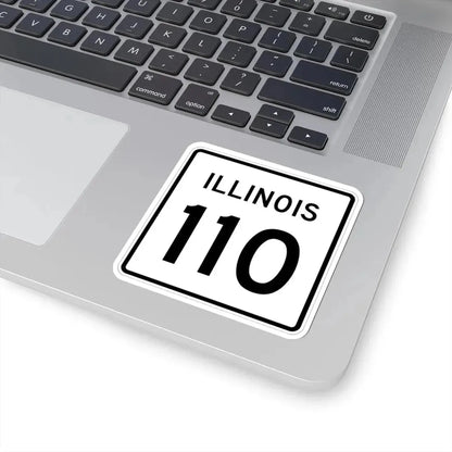 Illinois 110 (Illinois) (Road Sign) STICKER Vinyl Kiss-Cut Decal - The Sticker Space