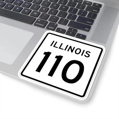 Illinois 110 (Illinois) (Road Sign) STICKER Vinyl Kiss-Cut Decal - The Sticker Space
