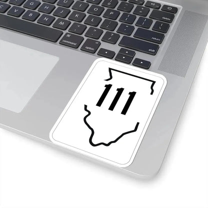 Illinois 111 1950 (Illinois) (Road Sign) STICKER Vinyl Kiss-Cut Decal - The Sticker Space