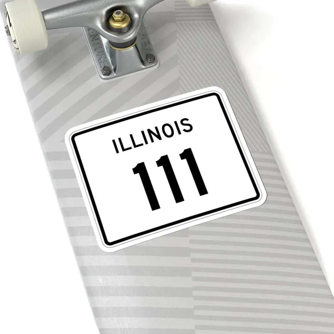 Illinois 111 (Illinois) (Road Sign) STICKER Vinyl Kiss-Cut Decal - The Sticker Space