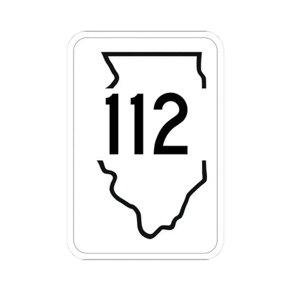 Illinois 112 1950 (Illinois) (Road Sign) STICKER Vinyl Kiss-Cut Decal 3 Inch White - The Sticker Space