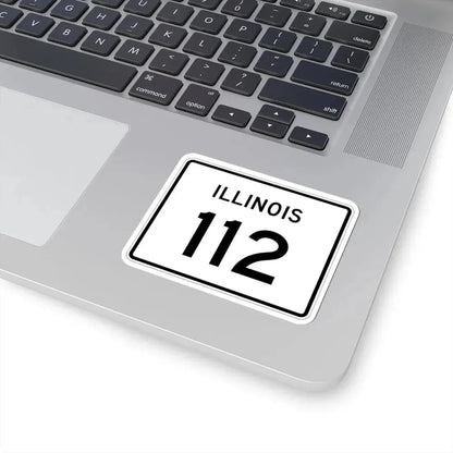 Illinois 112 (Illinois) (Road Sign) STICKER Vinyl Kiss-Cut Decal - The Sticker Space