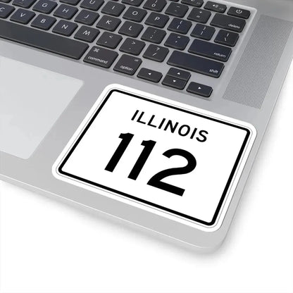 Illinois 112 (Illinois) (Road Sign) STICKER Vinyl Kiss-Cut Decal - The Sticker Space