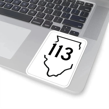 Illinois 113 1950 (Illinois) (Road Sign) STICKER Vinyl Kiss-Cut Decal - The Sticker Space