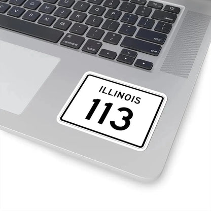 Illinois 113 (Illinois) (Road Sign) STICKER Vinyl Kiss-Cut Decal - The Sticker Space