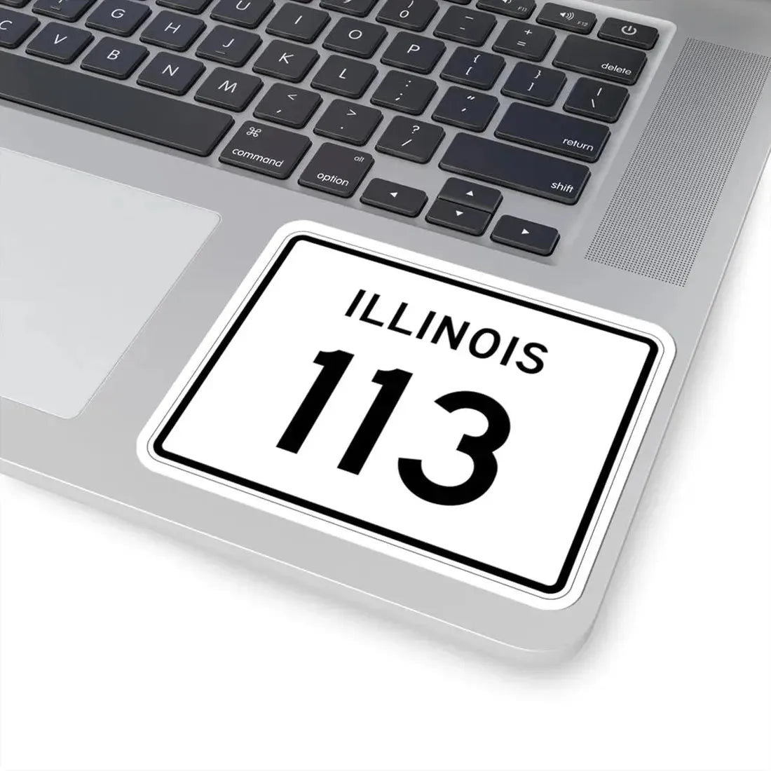 Illinois 113 (Illinois) (Road Sign) STICKER Vinyl Kiss-Cut Decal - The Sticker Space