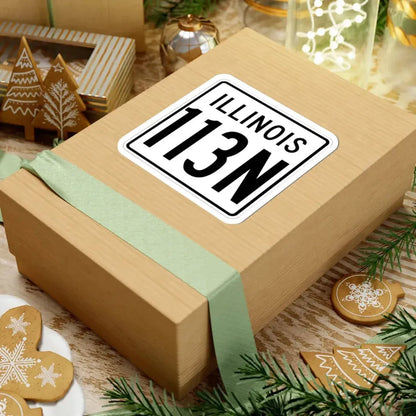 Illinois 113N 1960 (Illinois) (Road Sign) STICKER Vinyl Kiss-Cut Decal - The Sticker Space