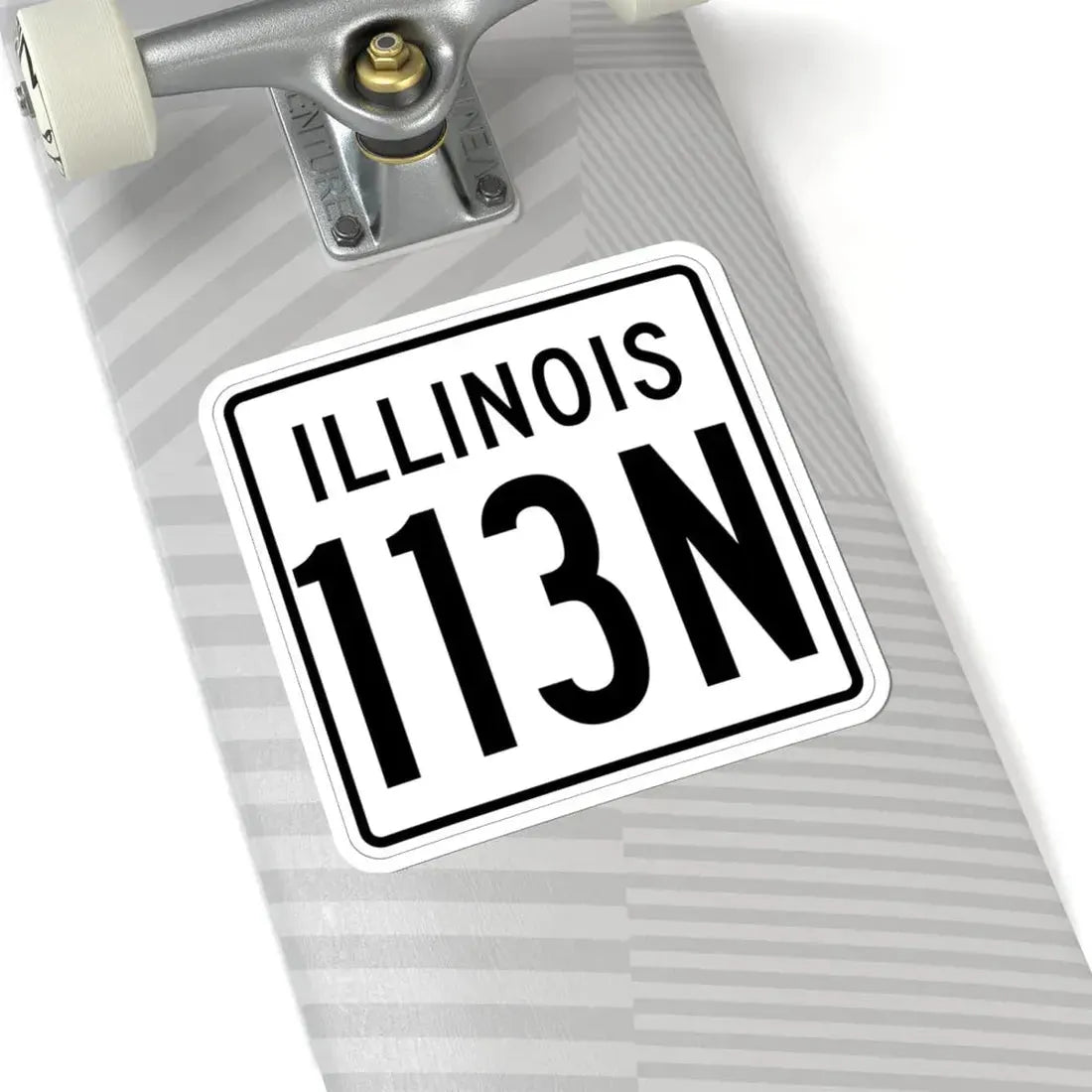 Illinois 113N 1960 (Illinois) (Road Sign) STICKER Vinyl Kiss-Cut Decal - The Sticker Space