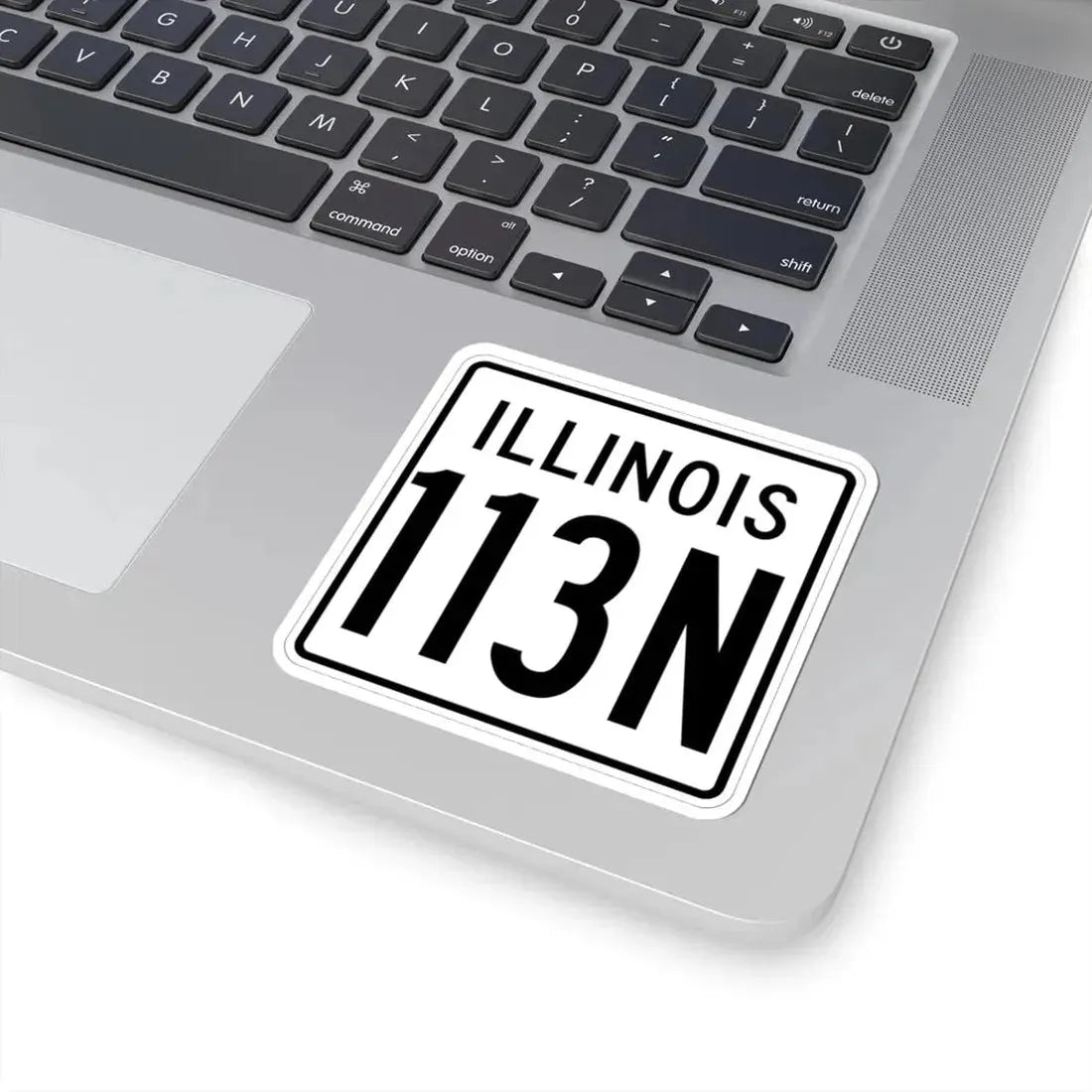 Illinois 113N 1960 (Illinois) (Road Sign) STICKER Vinyl Kiss-Cut Decal - The Sticker Space