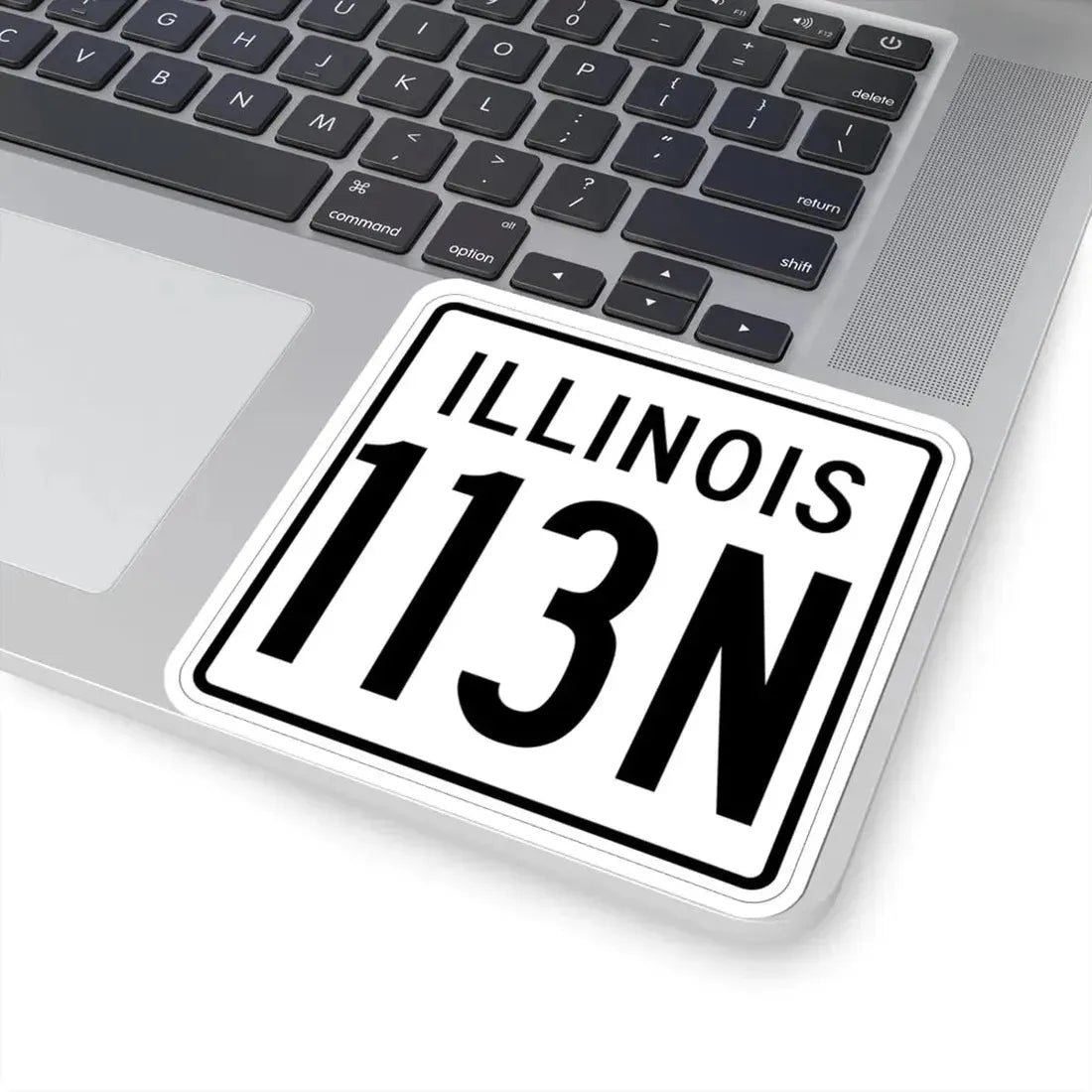 Illinois 113N 1960 (Illinois) (Road Sign) STICKER Vinyl Kiss-Cut Decal - The Sticker Space