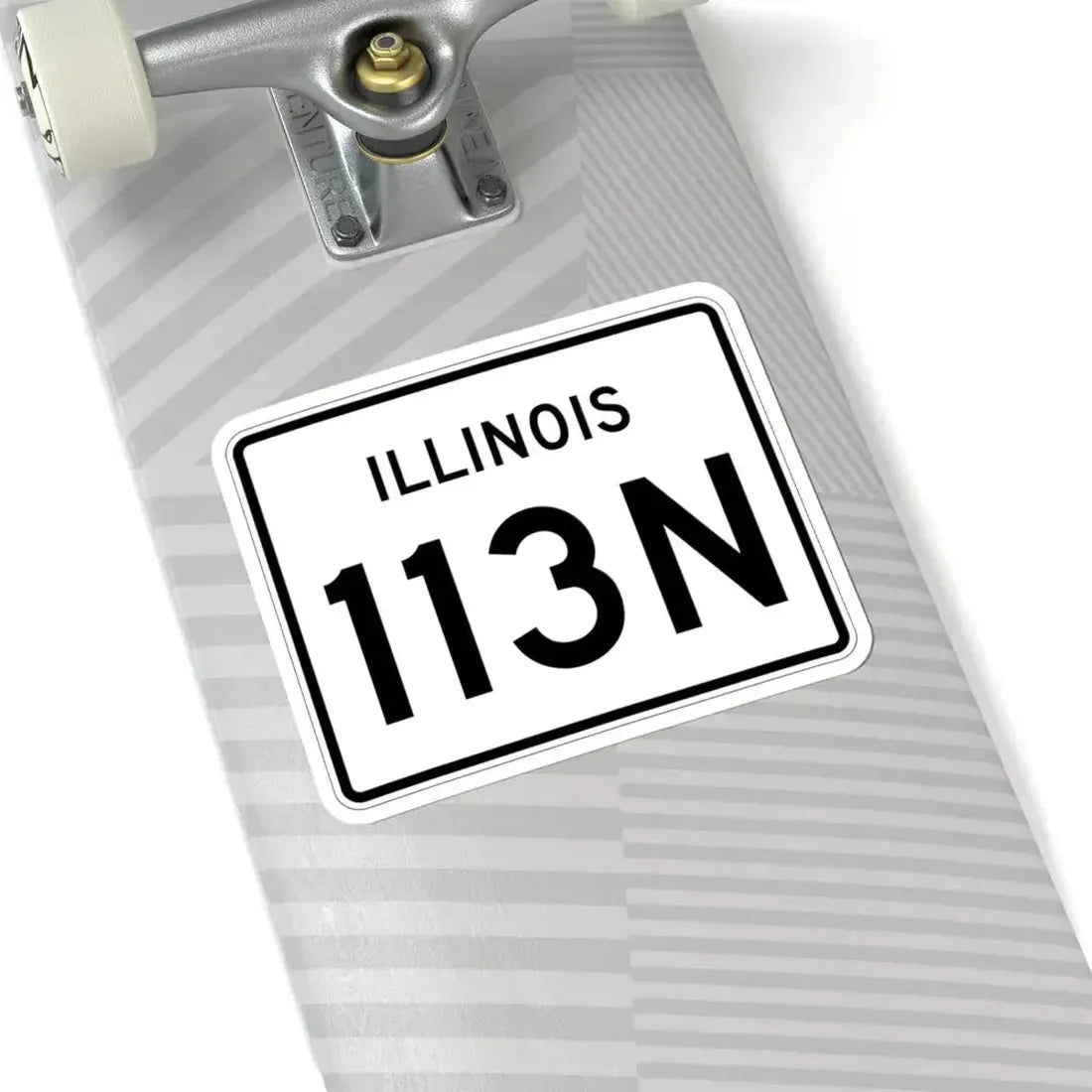Illinois 113N (Illinois) (Road Sign) STICKER Vinyl Kiss-Cut Decal - The Sticker Space