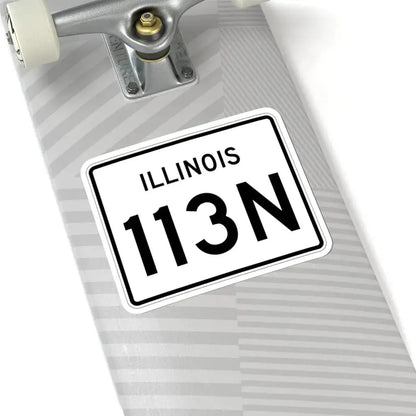 Illinois 113N (Illinois) (Road Sign) STICKER Vinyl Kiss-Cut Decal - The Sticker Space