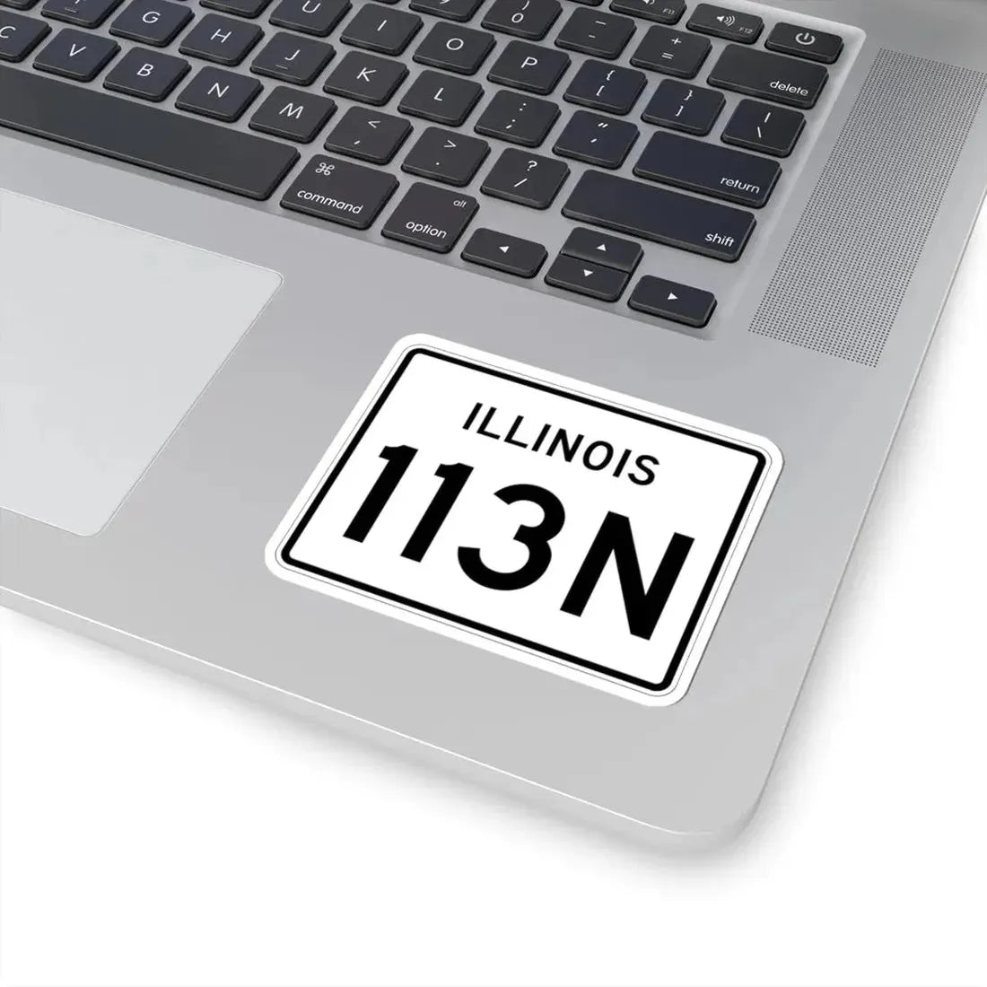 Illinois 113N (Illinois) (Road Sign) STICKER Vinyl Kiss-Cut Decal - The Sticker Space