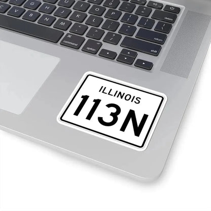 Illinois 113N (Illinois) (Road Sign) STICKER Vinyl Kiss-Cut Decal - The Sticker Space