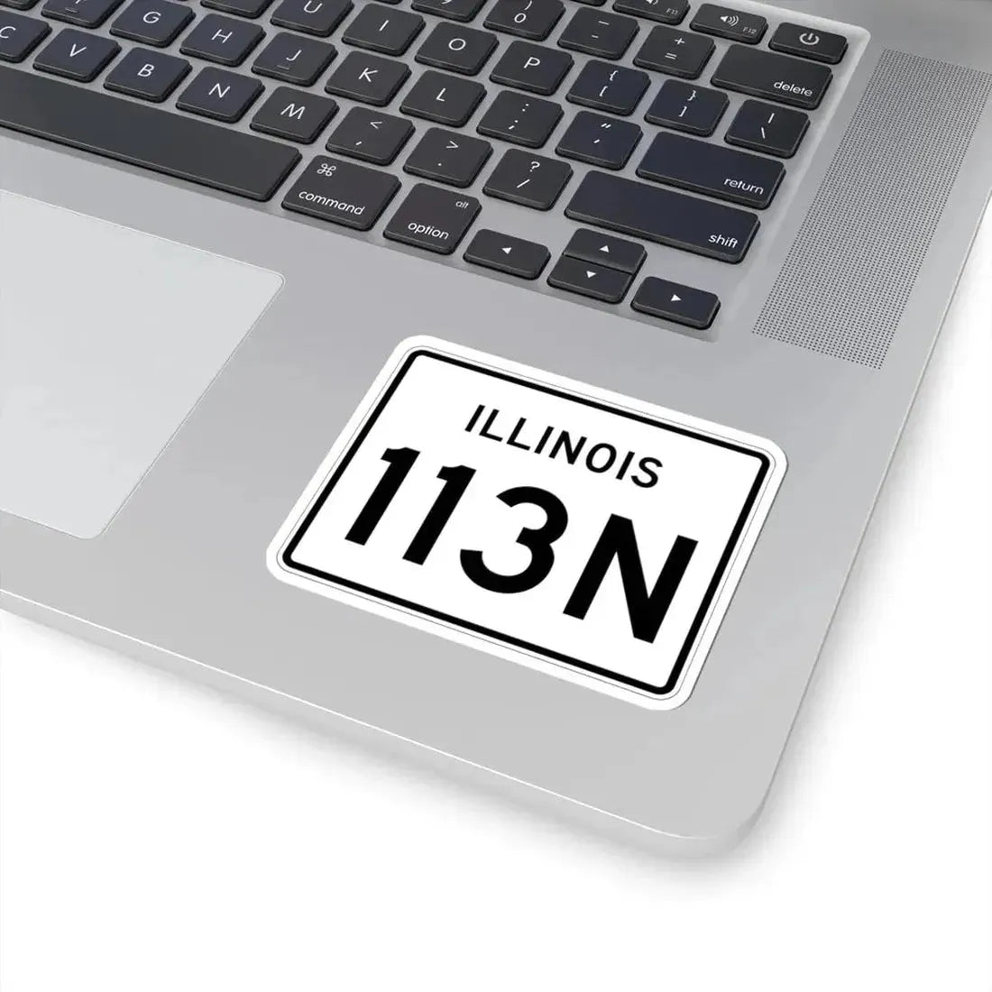 Illinois 113N (Illinois) (Road Sign) STICKER Vinyl Kiss-Cut Decal - The Sticker Space