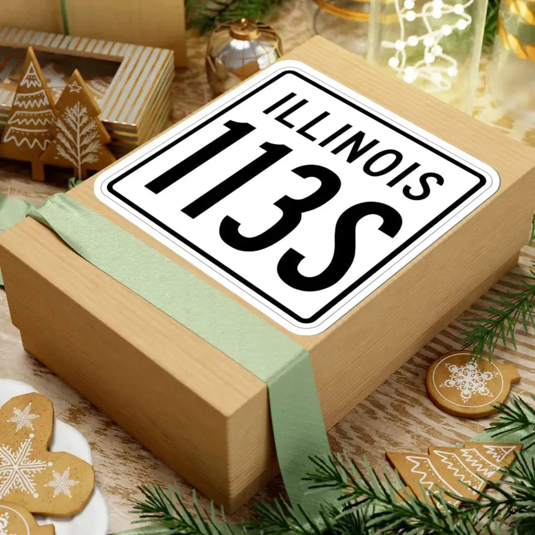 Illinois 113S 1960 (Illinois) (Road Sign) STICKER Vinyl Kiss-Cut Decal - The Sticker Space