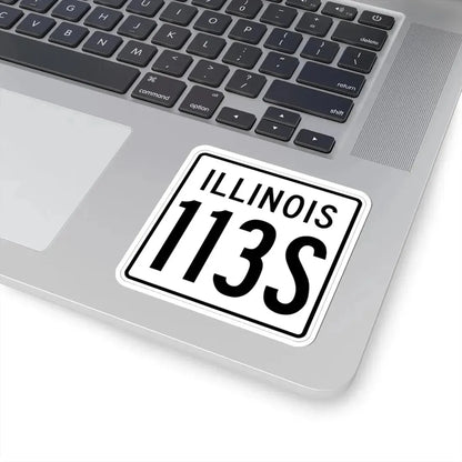 Illinois 113S 1960 (Illinois) (Road Sign) STICKER Vinyl Kiss-Cut Decal - The Sticker Space
