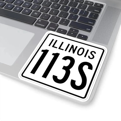 Illinois 113S 1960 (Illinois) (Road Sign) STICKER Vinyl Kiss-Cut Decal - The Sticker Space