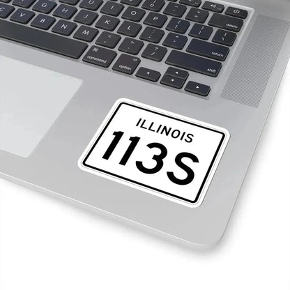 Illinois 113S (Illinois) (Road Sign) STICKER Vinyl Kiss-Cut Decal - The Sticker Space