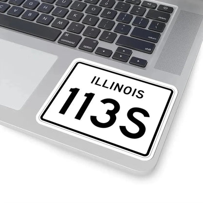Illinois 113S (Illinois) (Road Sign) STICKER Vinyl Kiss-Cut Decal - The Sticker Space