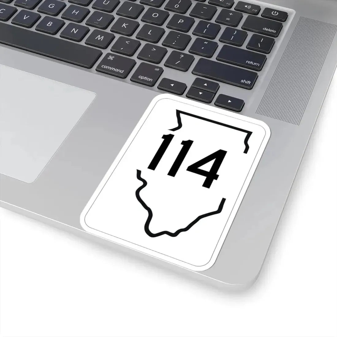 Illinois 114 1950 (Illinois) (Road Sign) STICKER Vinyl Kiss-Cut Decal - The Sticker Space