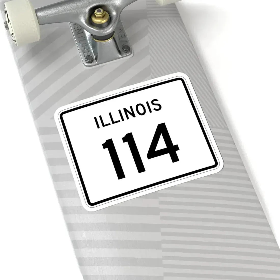 Illinois 114 (Illinois) (Road Sign) STICKER Vinyl Kiss-Cut Decal - The Sticker Space