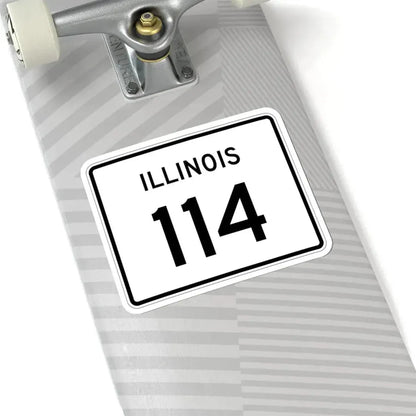 Illinois 114 (Illinois) (Road Sign) STICKER Vinyl Kiss-Cut Decal - The Sticker Space