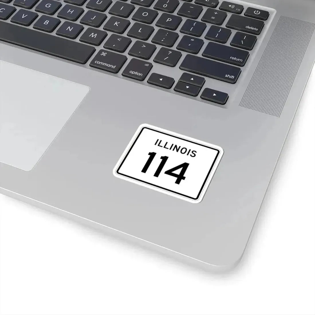 Illinois 114 (Illinois) (Road Sign) STICKER Vinyl Kiss-Cut Decal - The Sticker Space
