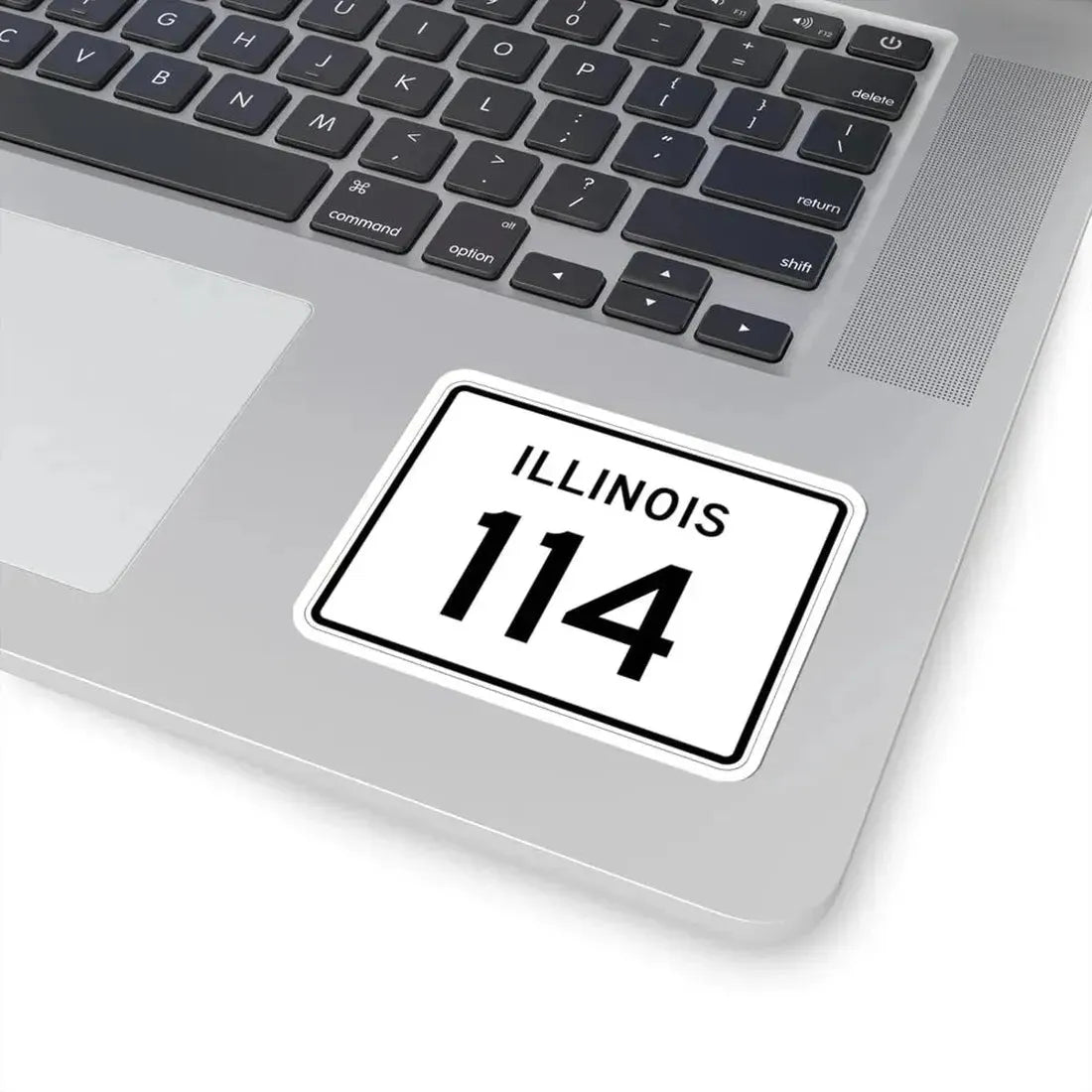 Illinois 114 (Illinois) (Road Sign) STICKER Vinyl Kiss-Cut Decal - The Sticker Space