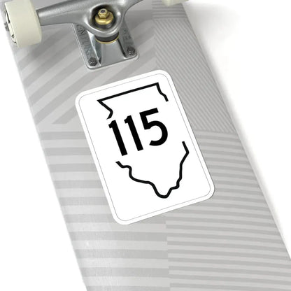Illinois 115 1950 (Illinois) (Road Sign) STICKER Vinyl Kiss-Cut Decal - The Sticker Space