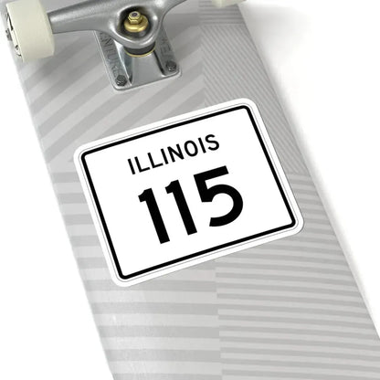 Illinois 115 (Illinois) (Road Sign) STICKER Vinyl Kiss-Cut Decal - The Sticker Space