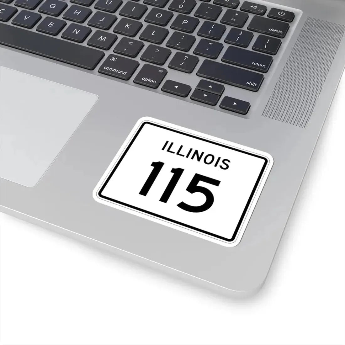 Illinois 115 (Illinois) (Road Sign) STICKER Vinyl Kiss-Cut Decal - The Sticker Space